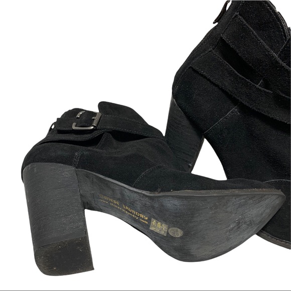 Chinese Laundry black leather high heels booties size 8 - Picture 4 of 5